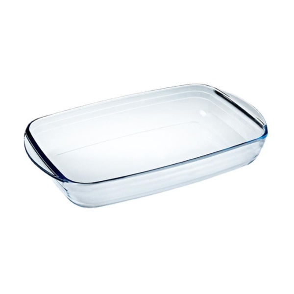 Лоток для выпечки прямоугольный 34*20см. стекло 2,2л.