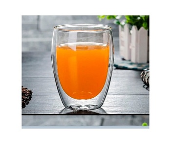 Стакан для кофе двойное стекло 350мл. OEM