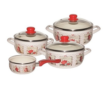 Набор кастрюль 7 предметов Кофейная контата