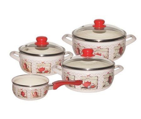 Набор кастрюль 7 предметов Кофейная контата