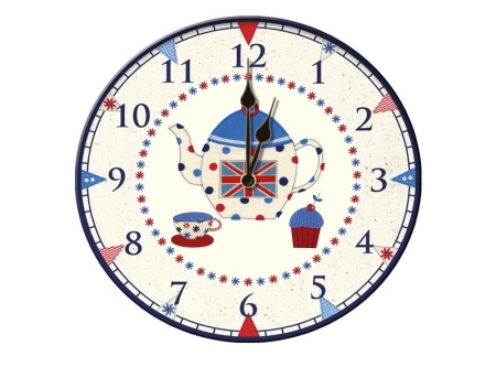 Часы 30см. настенные, Tea Party