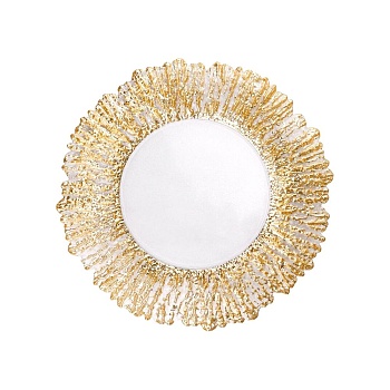 Блюдо стекло, 33см. золото