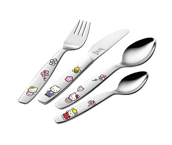 Набор столовых приборов 4 предмета Hello Kitty
