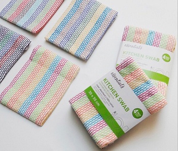 Полотенце 35*35см. 4шт кухонное  Рябь