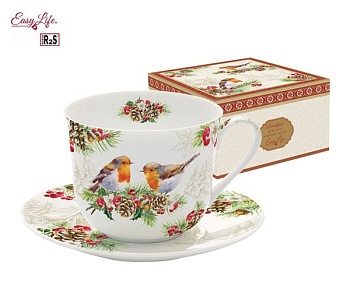 Бульонница 2 предмета 400 мл., Снегири