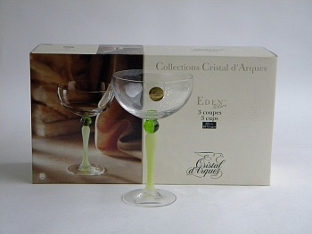 Креманка 3шт 320мл. зеленая Nature