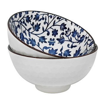 Салатник 11,5см 6 штук, синий Веточка