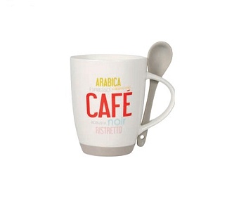 Кружка  с ложкой 300 мл., 2 предмета Arabica