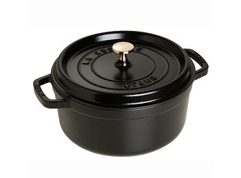 Кокот круглый, черный 20см. 2,2л
