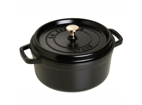 Кокот круглый, черный 20см. 2,2л