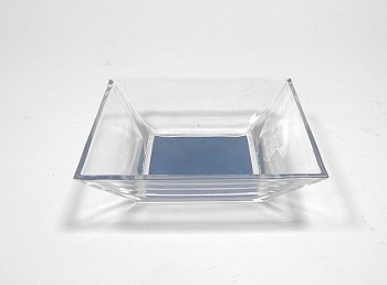 Салатник квадрат 13см. голубой стекло Mix Up