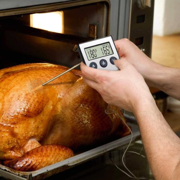 Термометр с таймером 7*6*1.8 см 0-250 градусов