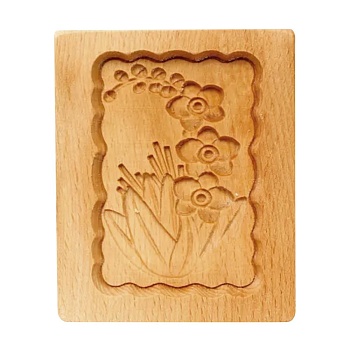 Пряничная доска 10*8*2cm дерево, Картинка цветы