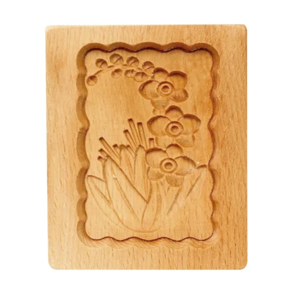 Пряничная доска 10*8*2cm дерево, Картинка цветы