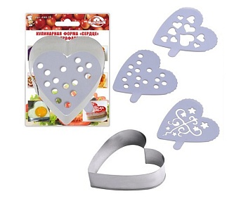 Рамка 8*7,5*2,5см. сердце трафарет