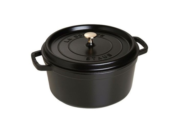 Кокот круглый, черный 28см. 6,7л.