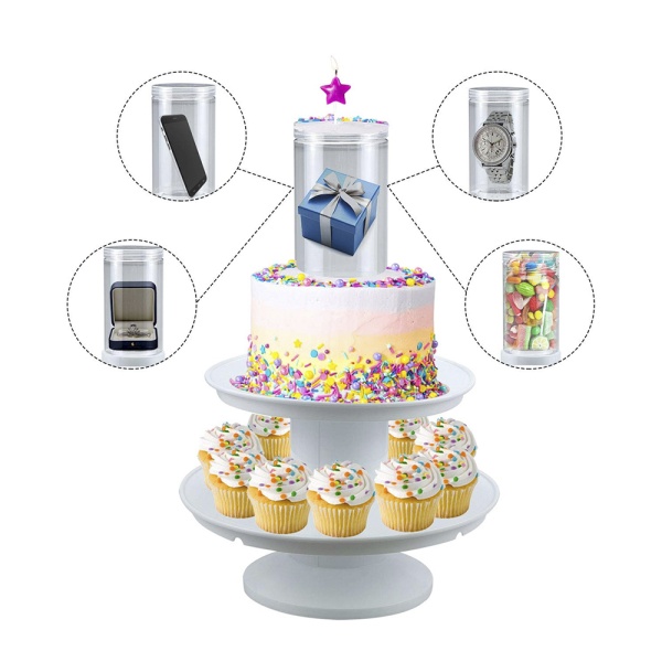 Тортница 25-30см 2 яруса Сюрприз