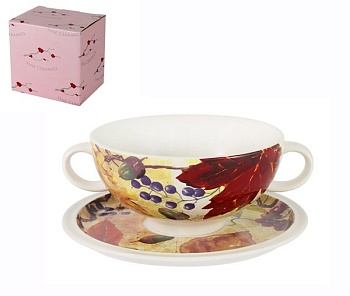 Бульонница 2 предмета 0,5л. Кленовый лист