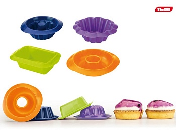 Форма для выпечки кексов силикон, 4шт 7*4см.