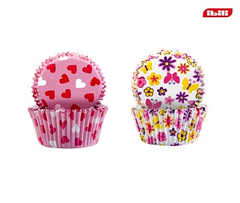 Корзинка для кекса 100шт 4*7,5см. сердца