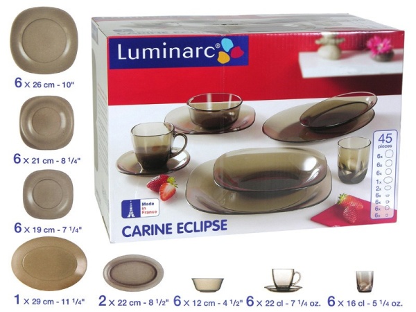 Сервиз столовый 45 предметов 6 персон Eclipse Carine