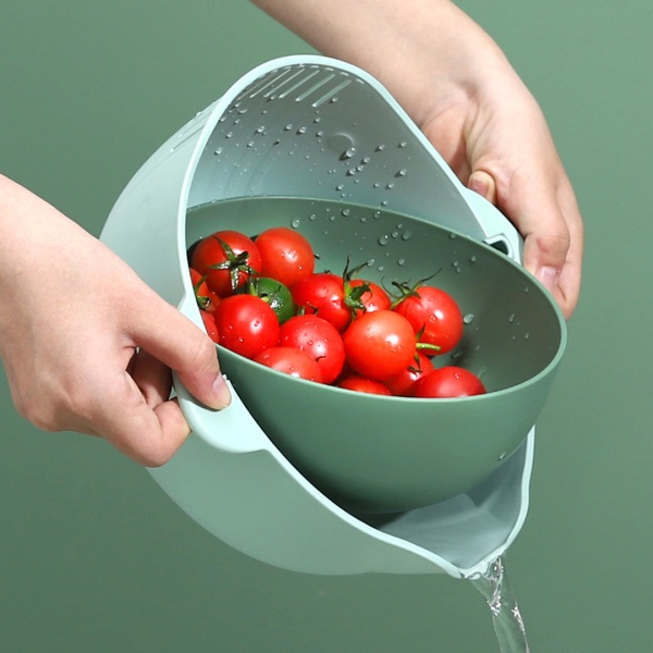 Салатник+дуршлаг пшеничная солома 22-20*13см.