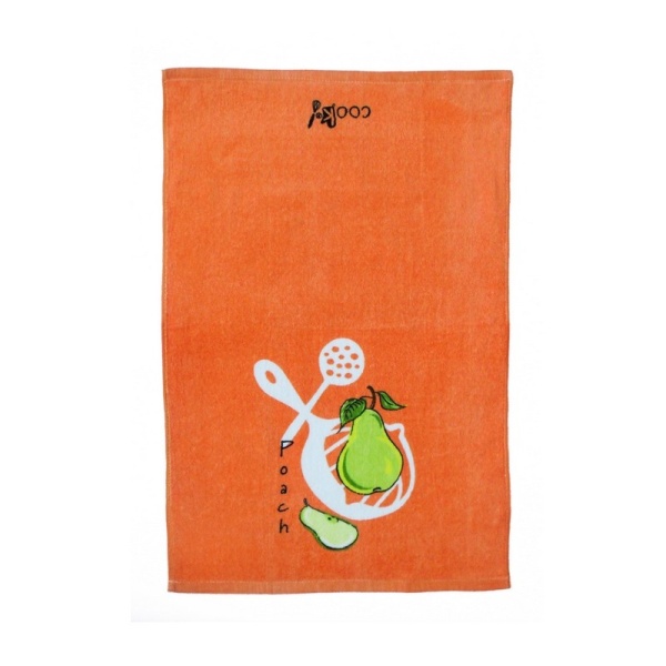 Полотенце махровое 66*43см. оранжевое Груша