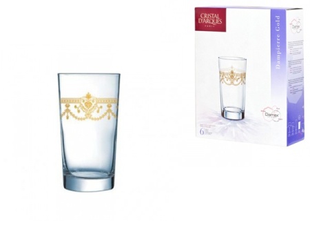 Стакан 380мл. H-B 6шт Dampierre Gold