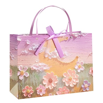 Пакет 32*25*10 см вертикальный ручки тесьма Полянка