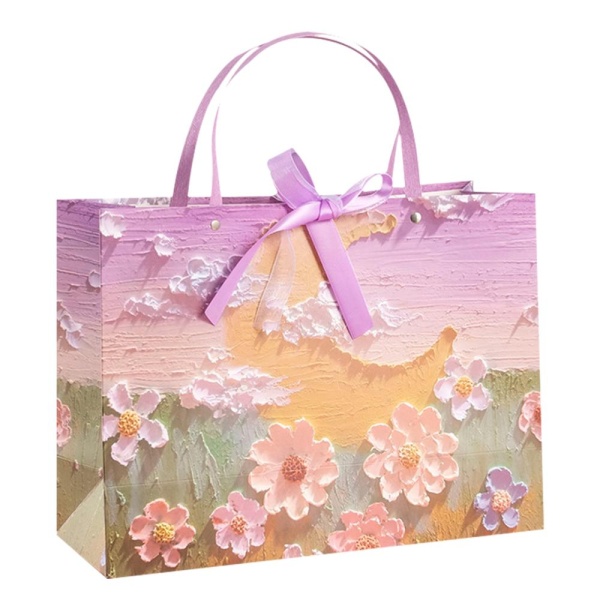 Пакет 32*25*10 см вертикальный ручки тесьма Полянка