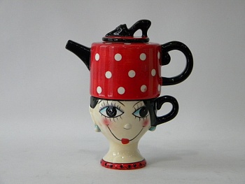 Набор чайный 2 предмета Red Girl(Красная девушка)