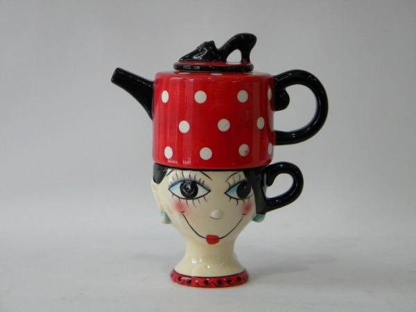 Набор чайный 2 предмета Red Girl(Красная девушка)