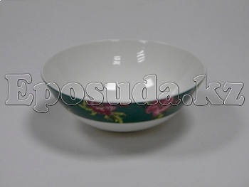 Салатник 15см. Цветы на зеленом фоне