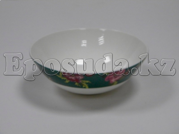 Салатник 15см. Цветы на зеленом фоне