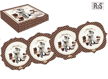 Тарелки 4шт 19см. CHOCOLATE