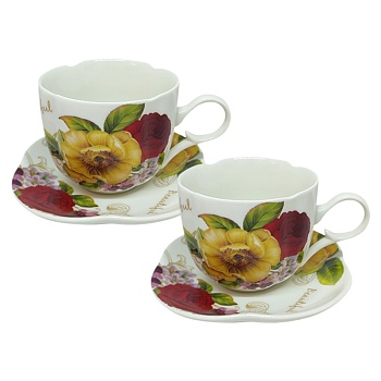 Набор чашек 6 персон Цветы