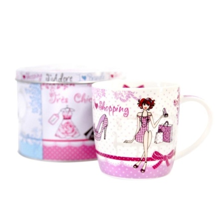 Кружка 350мл I love shopping