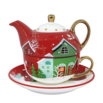 Набор чайный 3 предмета 420 мл,310 мл Зимний домик
