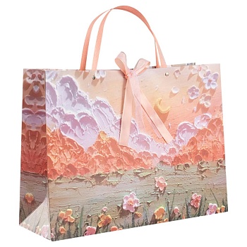 Пакет 43*32*14 см горизонтальный ручки тесьма Горы