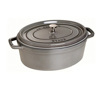 Кокот овальный, серый графит 27см. 3,2л.