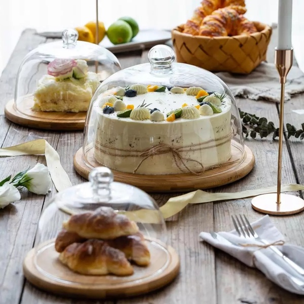 Сырница 26*16см. стекло дерево