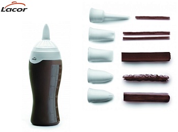 Бутылка для крема и соуса пластик, 6 насадок L