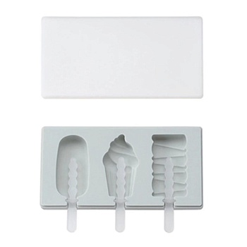 Форма для мороженного 3 ячейки+крышка 18*9 см