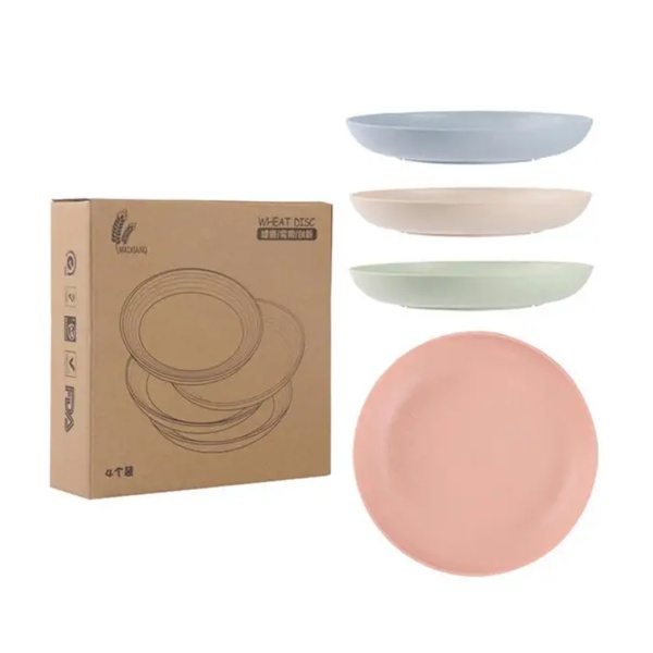 Тарелка 19см. 4шт пшеничная солома