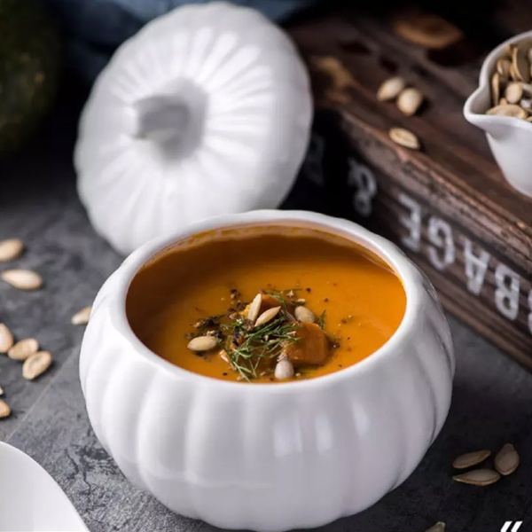 Кокотница с крышк тыква 10см. 220мл.