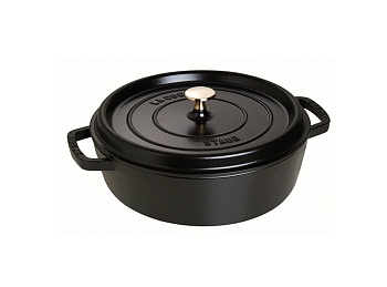 Кокот круглый, черный 26см. 3,8л