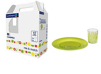 Сервиз столовый 12 предметов 6 персон Flowerfield