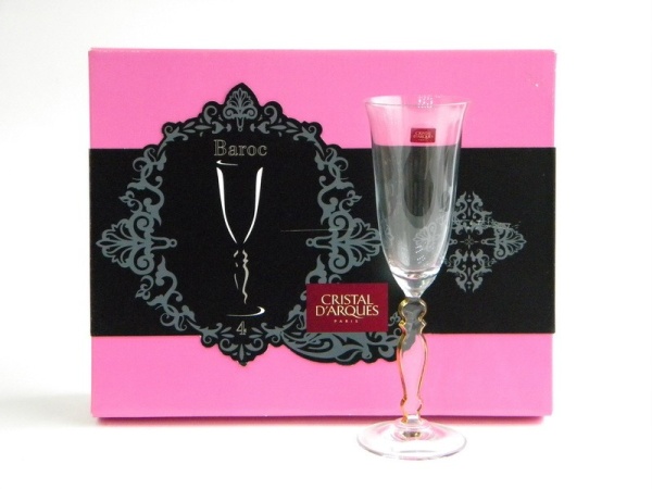 Рюмка 4шт 160мл. для шампанского  Baroc Gold