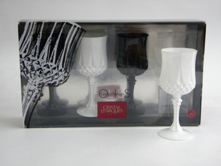 Рюмка 250мл. 4шт Longchamp Black White