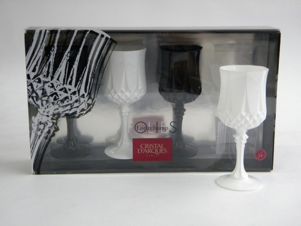 Рюмка 250мл. 4шт Longchamp Black White